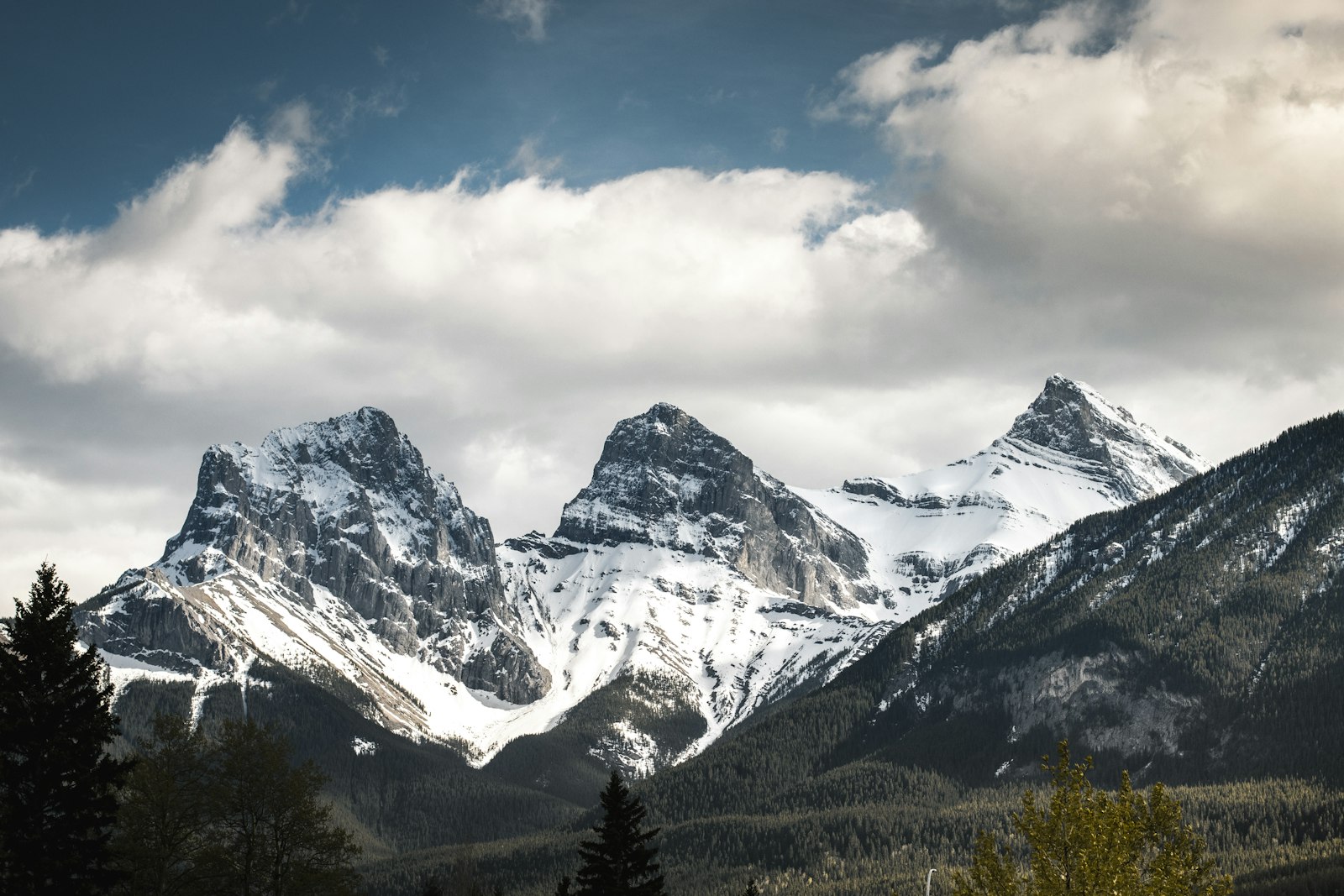 Three Sisters peaks in Canmore, Alberta