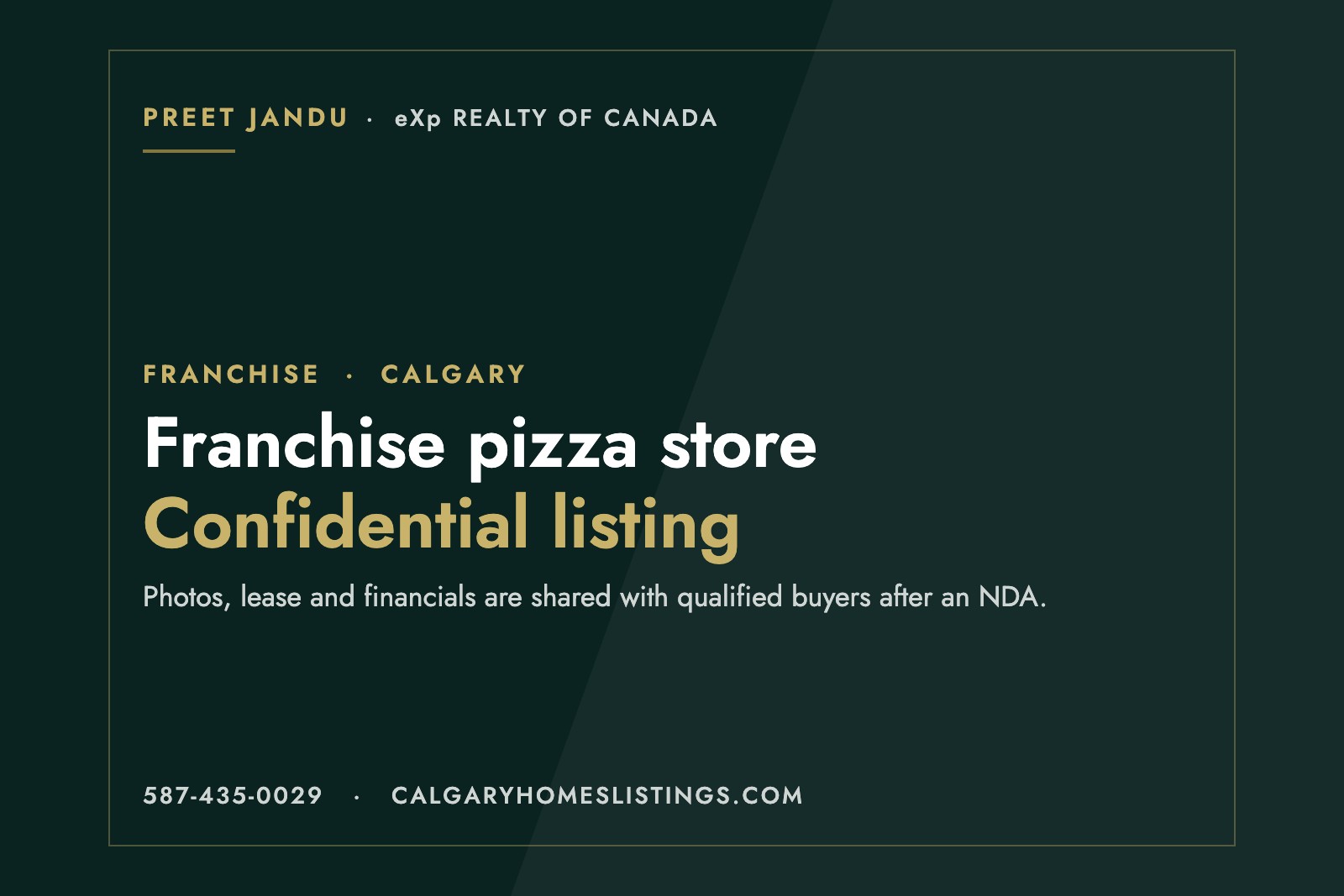 Franchise pizza store in Calgary